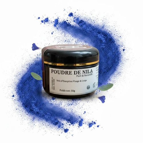 Poudre de Nila Bleue HINALYA – pot 50 g pour rituel visage et corps