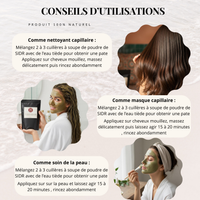 Utilisation de la poudre de Sidr (Jujubier) HINALYA – rituel cheveux et visage