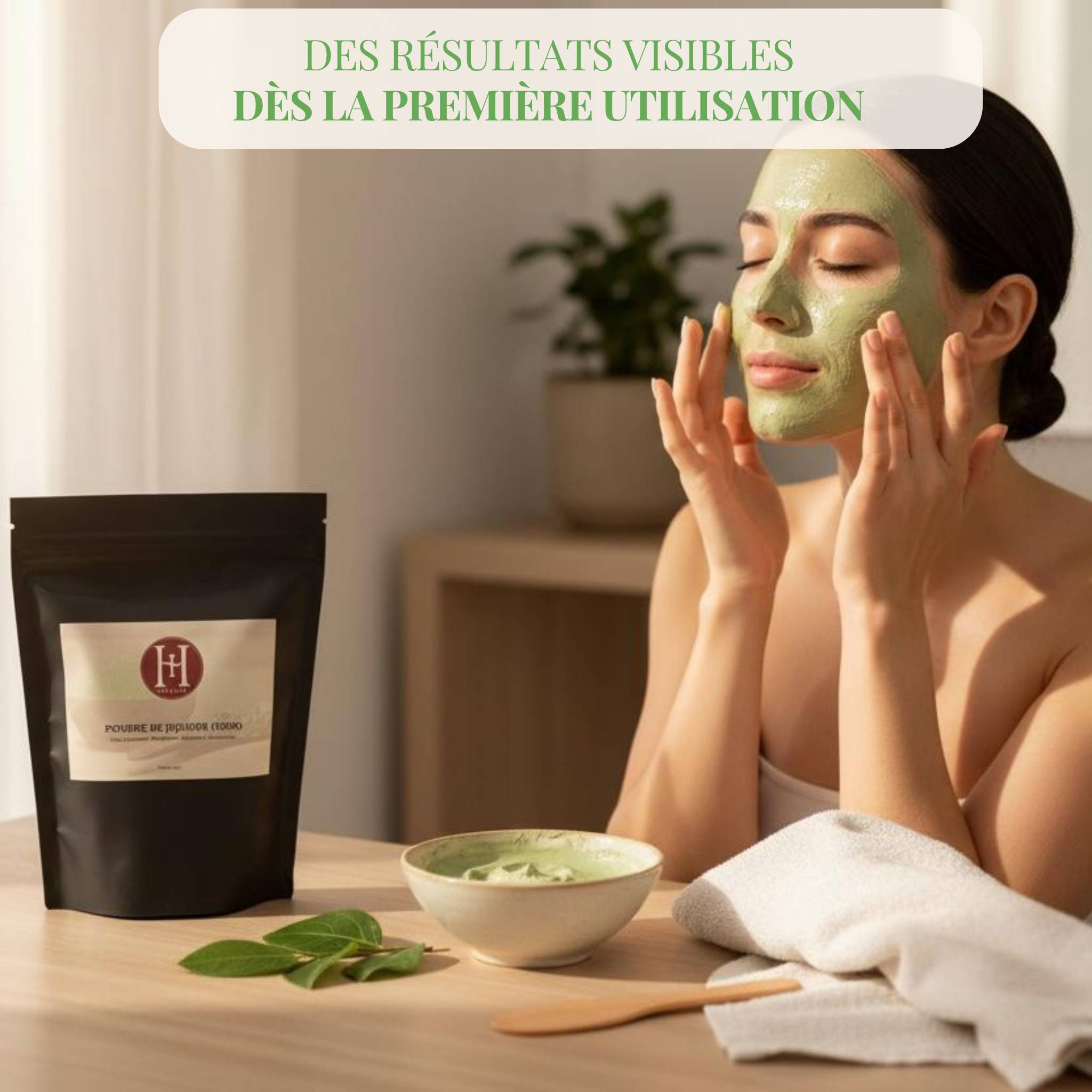 Masque visage au Sidr (Jujubier) HINALYA – rituel beauté à la poudre de Sidr