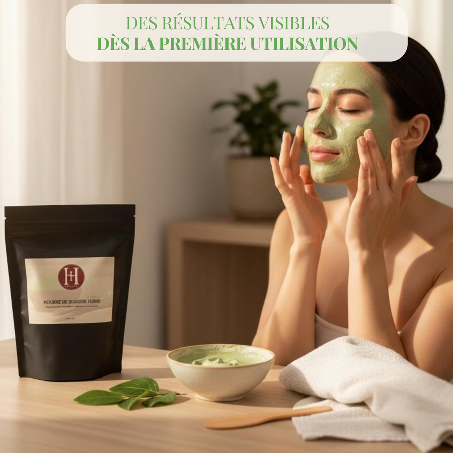 Masque visage au Sidr (Jujubier) HINALYA – rituel beauté à la poudre de Sidr