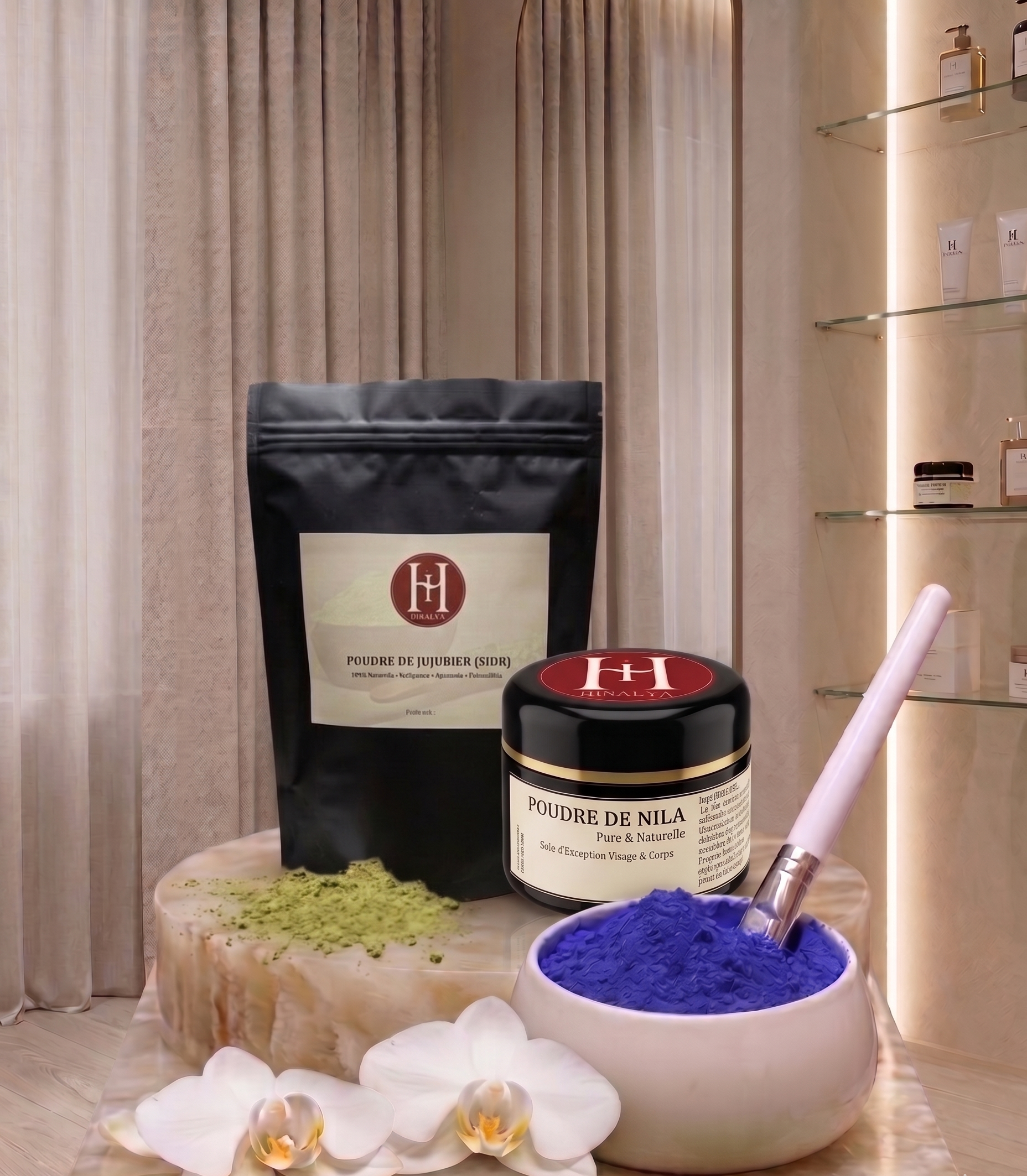 Duo Royal — Poudre de Nila (50g) + Poudre de Sidr (100g)