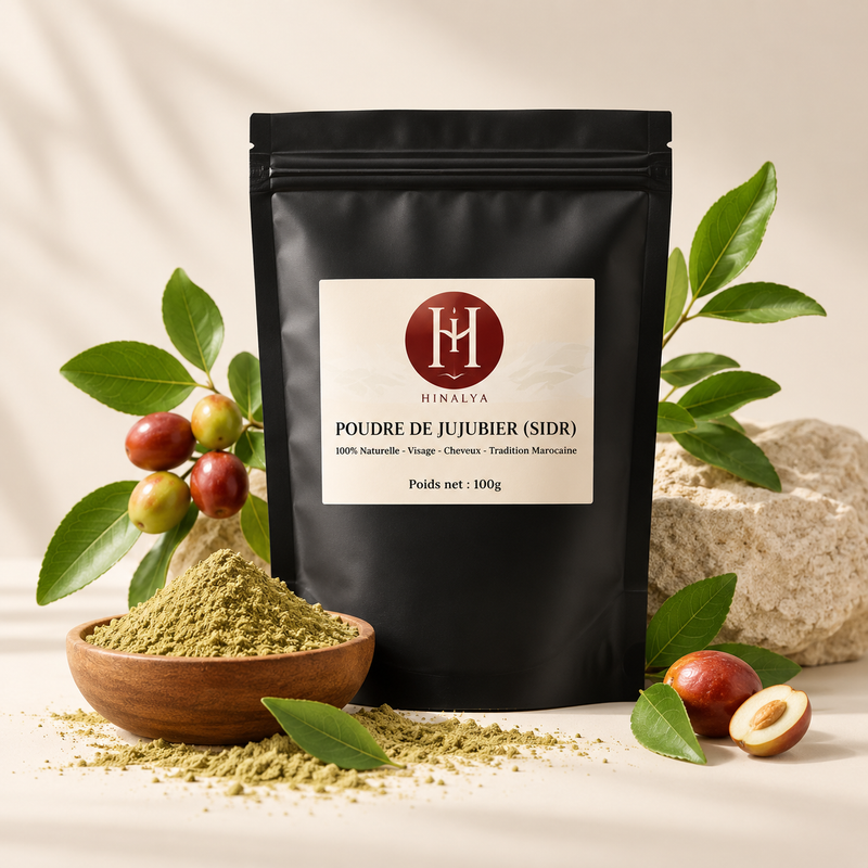 Poudre de Sidr (Jujubier) HINALYA – soin naturel visage et cheveux